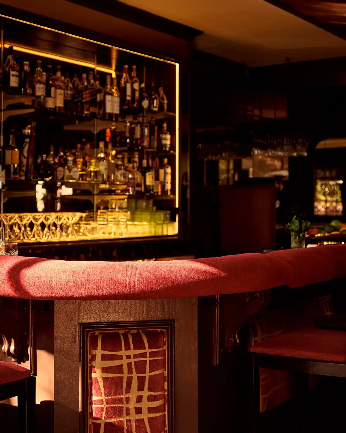 Dining bar showing counter and seating