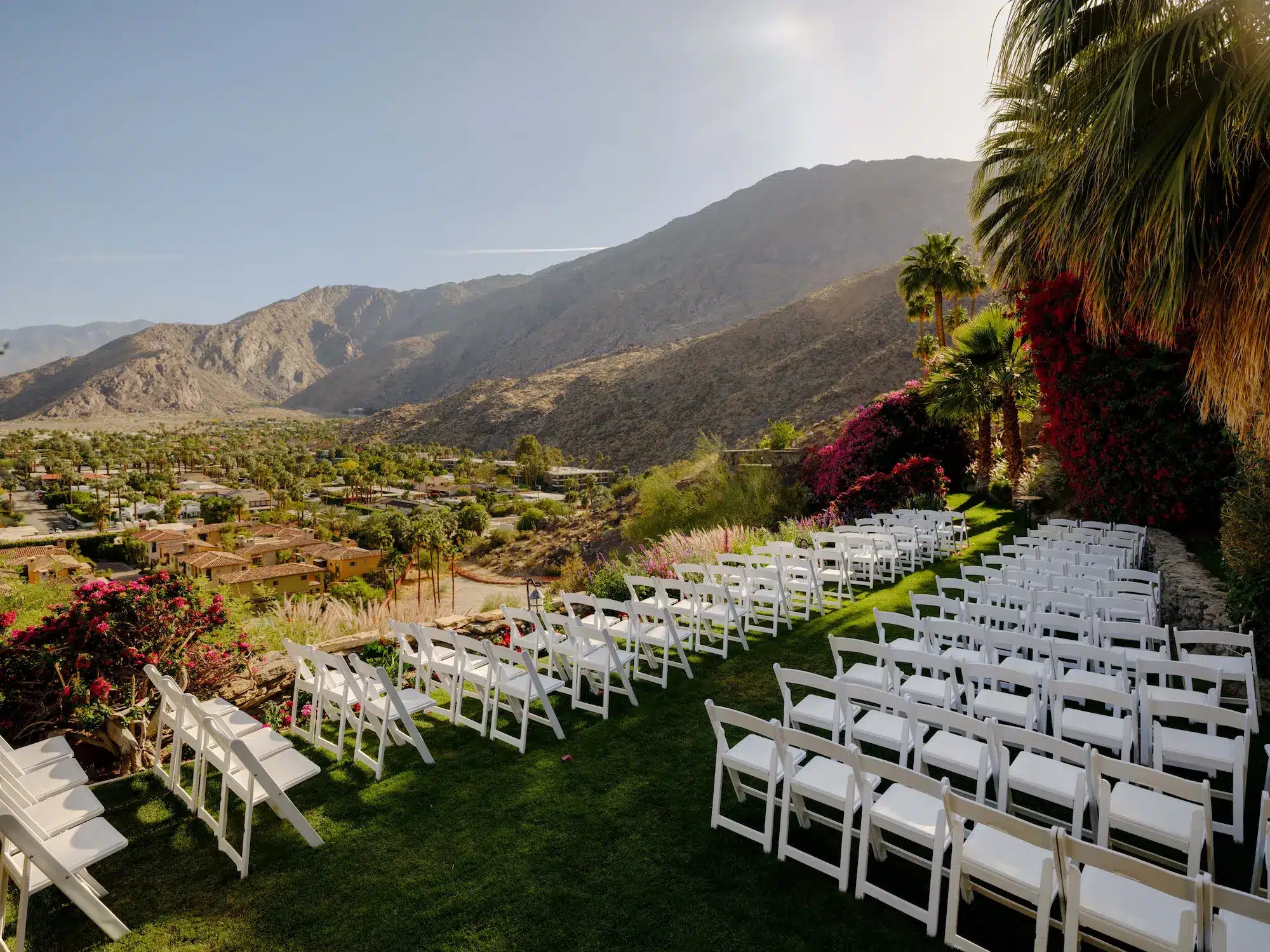 Events and weddings 3 Wedding procession setup overlooking sunny hills